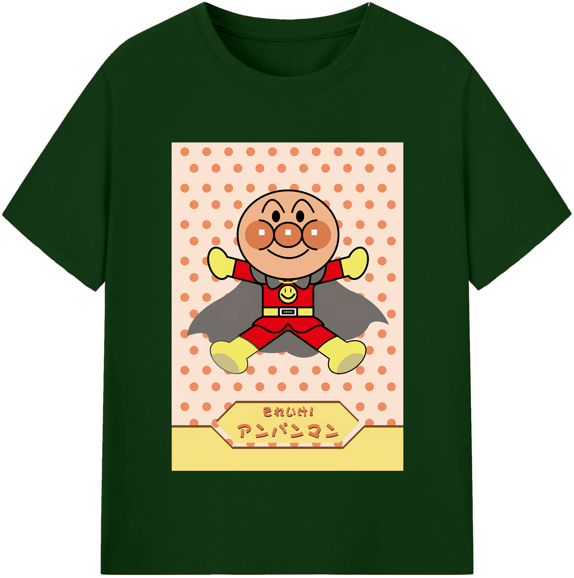 （画像用） アンパンマン Anpanman 綿100％半袖Tシャツ（フロントプリント）